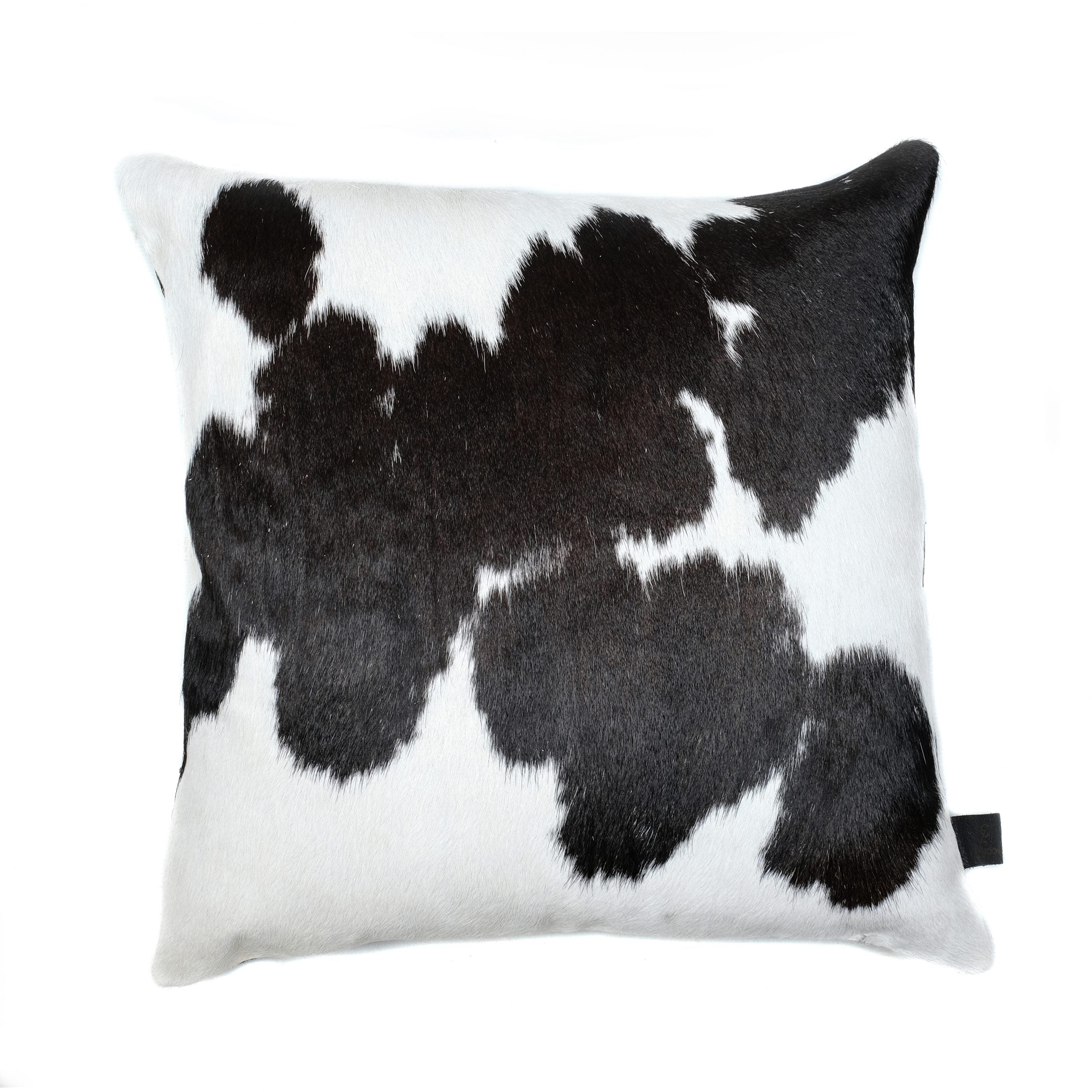Zulucow Nguni cowhide cushion black and white scatter cushions home accessories soft furnishings interiors home, sustainable, ethical, handmade, animal print cushion, fur cushions, pillows, faux fur cushion