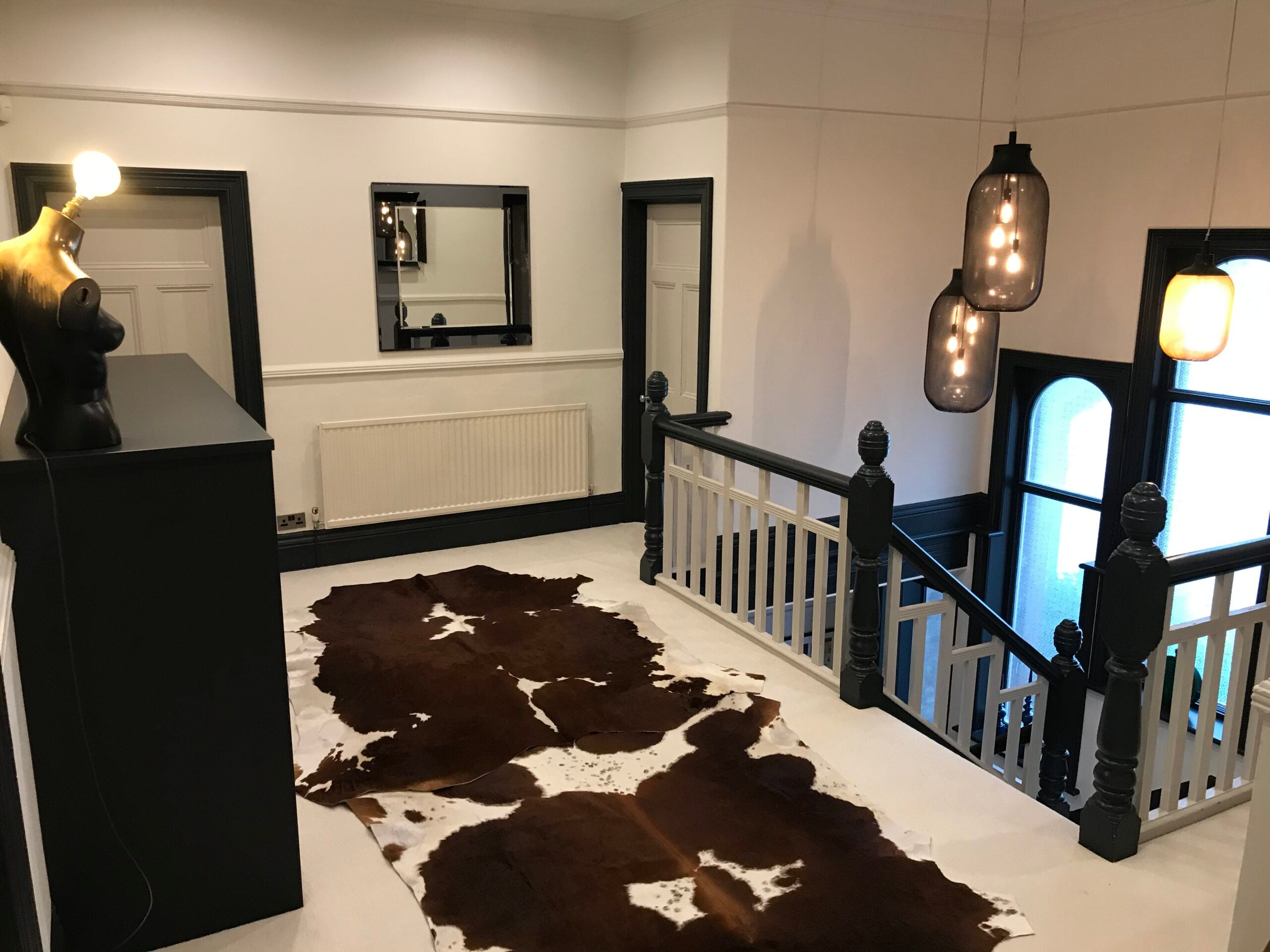 Brown and White Cowhide Rugs