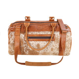 Hand-made, Zulucow leather and cowhide travel bag, for weekends away