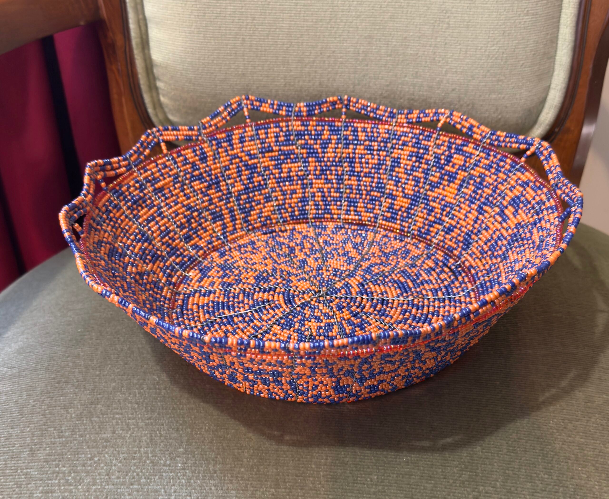 beaded african bowl