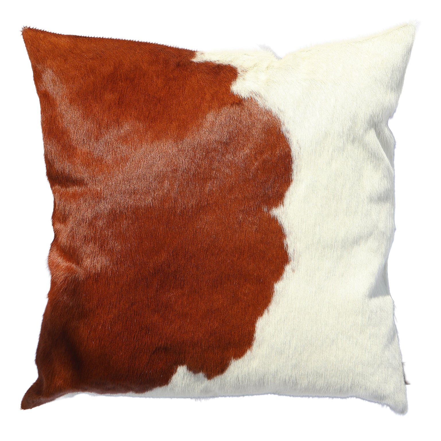 Brown and White Cowhide Cushions