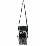 Cowhide Mini Bag with Fringe