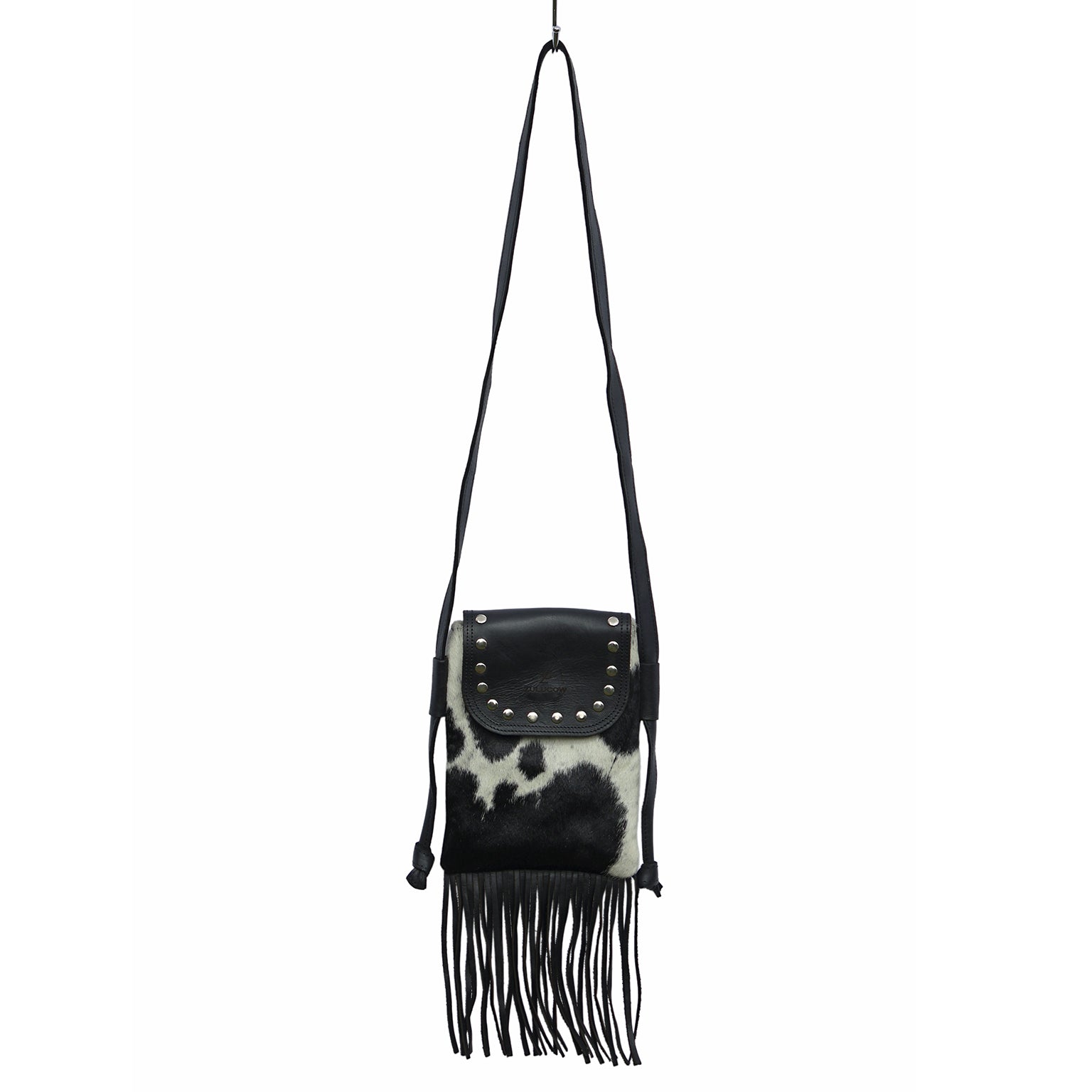 Cowhide Mini Bag with Fringe
