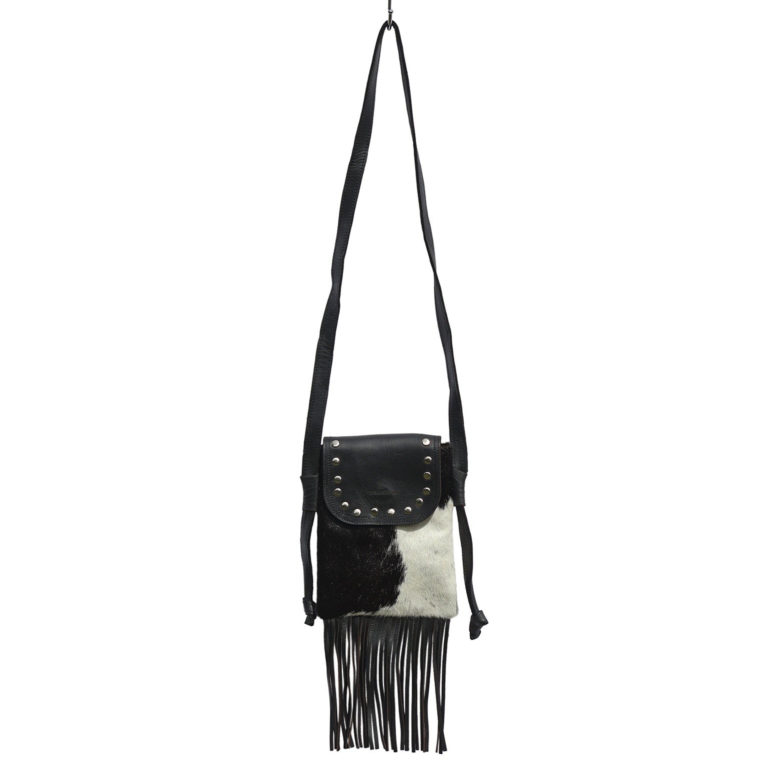 Cowhide Mini Bag with Fringe