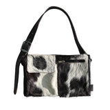 Zulucow funky, cowhide belt bag worn on your waist or crossbody, handsfree hair-on hide bag