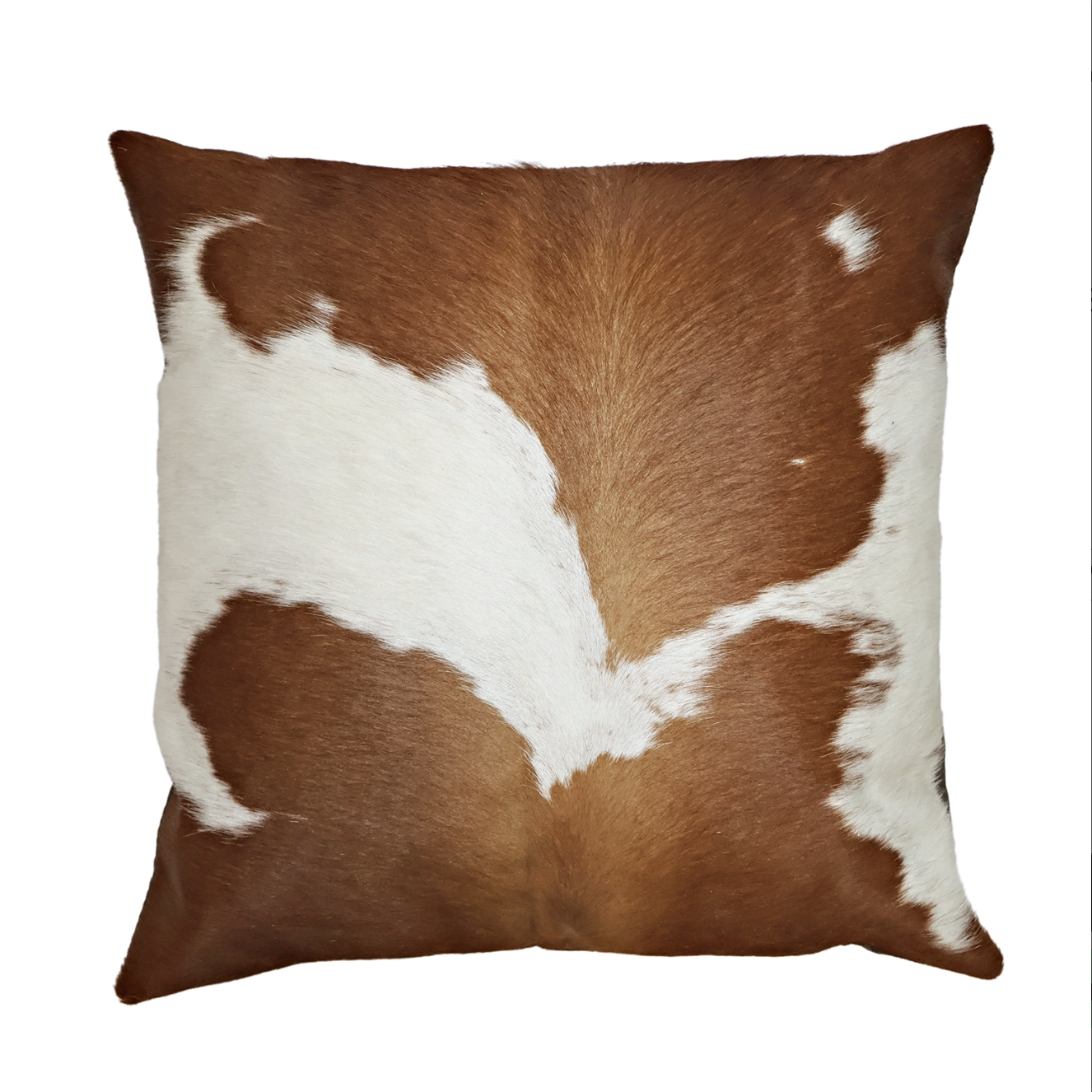 Brown and White Cowhide Cushions