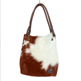 Cowhide Slouch Shoulder Bag