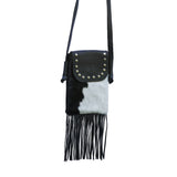 Cowhide Mini Bag with Fringe