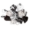 cowhide heart key-rings Valentine's day gifts