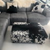 bespoke furniture, sustainable interiors, handmade furniture, cowhide otttoman, cowhide footstool, sustainable furniture, ethically made, classic style furniture, animal print, Nguni cowhide ottoman