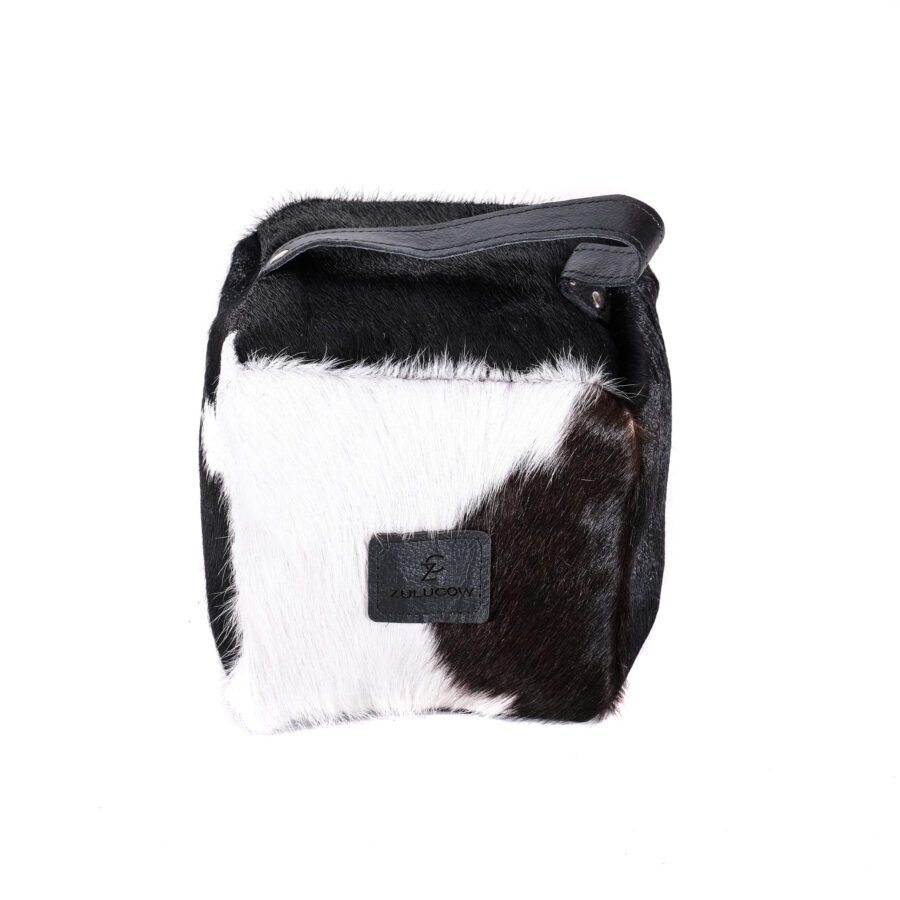 black and white, cowhide door stop, animal print, sustainable, ethical, handmade, leather door stop
