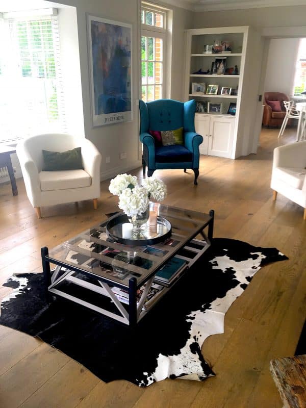 zulucow, nguni, cowhide rug, cowhides, skins, sustainable interiors, interiors ideas, living room style, hides, easy to clean rugs, spring interiors