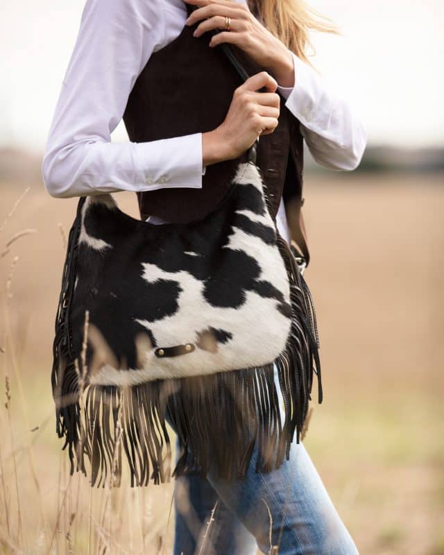 cowhide bag, cowhide fringe bag, western bag, tassel bag, cowboy bag, tassels, cowhide purse