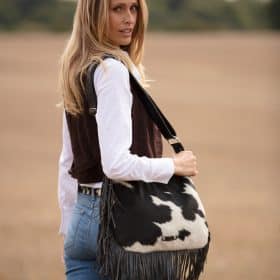 Real Cowhide Purse Handbag Fringe Bags Hair On Leather Fringe Bags