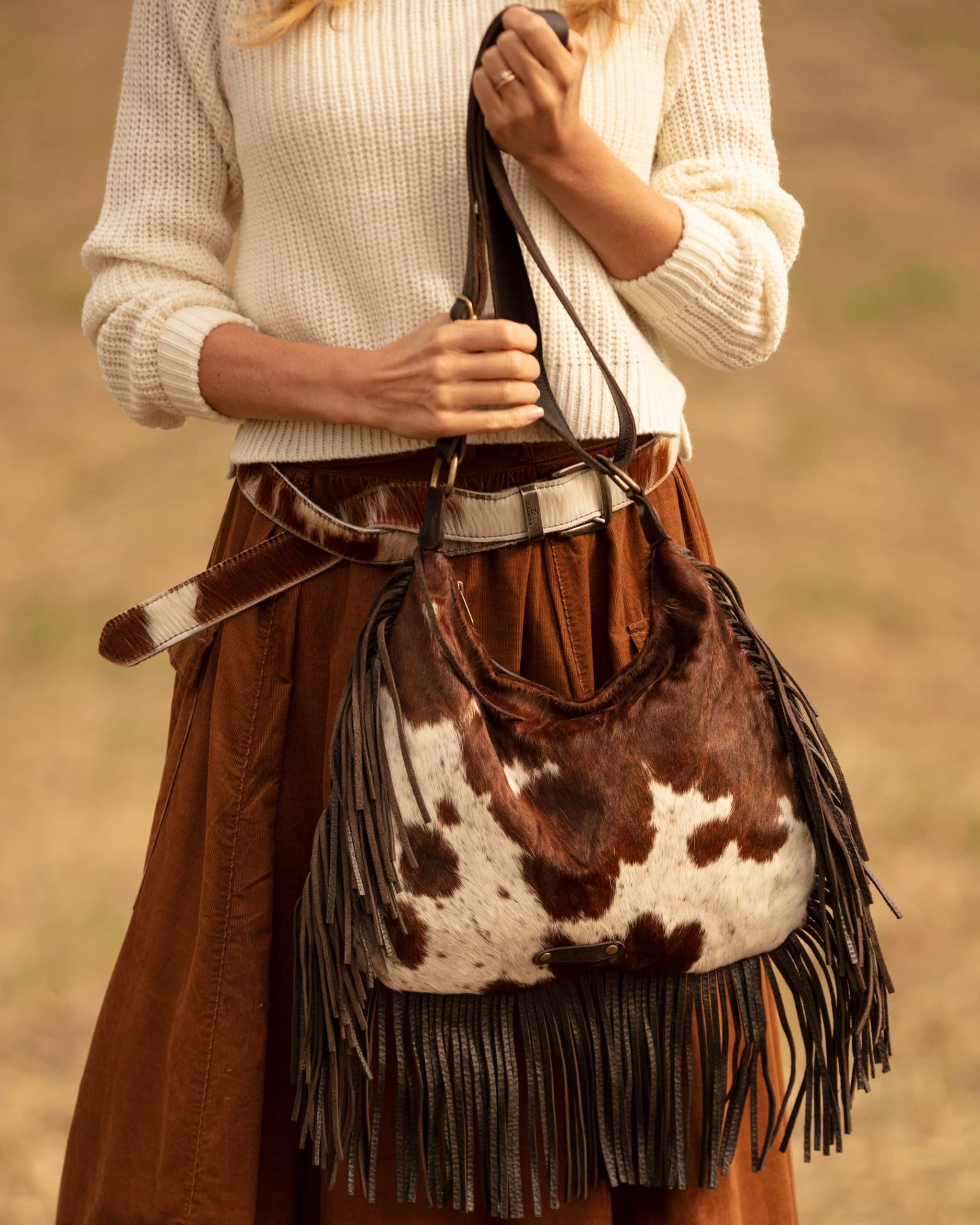 Women's Western Cowgirl Fashion Style Leather Crossbody Handbag