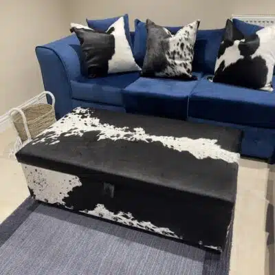 zulucow ottoman, footstool,sustainble interiors, ethically made homeware