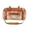 Tan cowhide weekend bag, hand-made, ethically-made, travel bag, hold-all, cabin luggage, weekendbag, travelbag