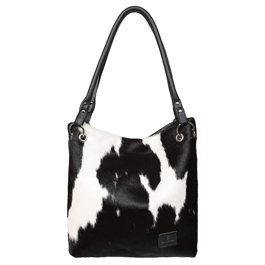 Cowhide bag, cowhide purse, slouch bag, artisan made, ethical fashion, sustainable fashion, leather bag, monochrome bag