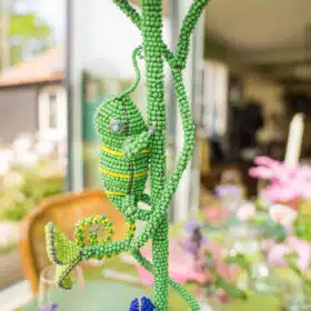 candlestick holders, beaded candlestick holders, summer tablescapes, summer entertaining