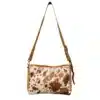 TAN AND CREAM COWHIDE BAG