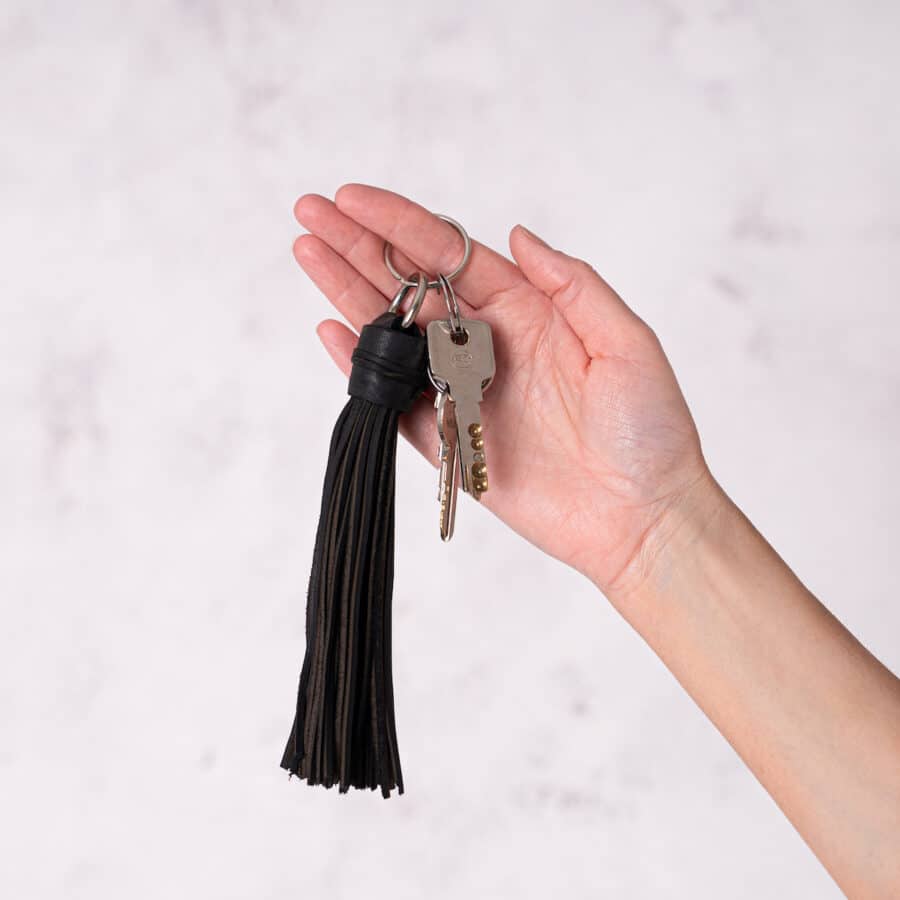 leather tassel, tassels, keyring