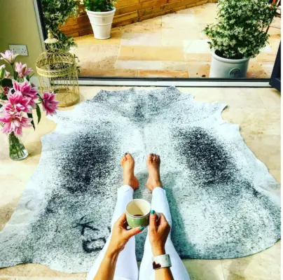 Zulucow Nguni cowhide rug grey sustainable by-product
