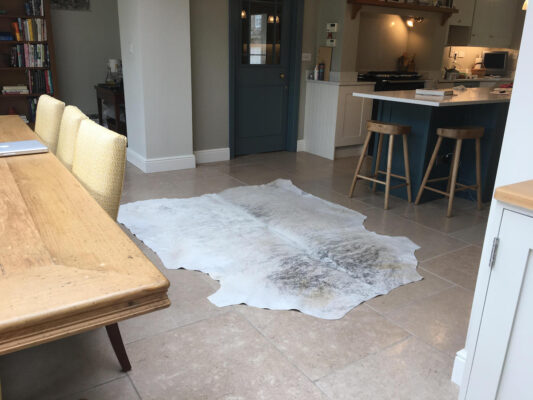 Zulucow Nguni cowhide rug grey sustainable by-product