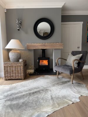 Zulucow Nguni cowhide rug grey sustainable by-product