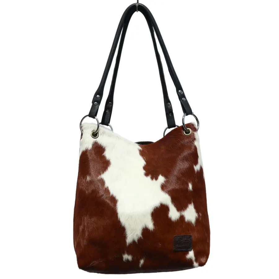 Cowhide Slouch Shoulder Bag