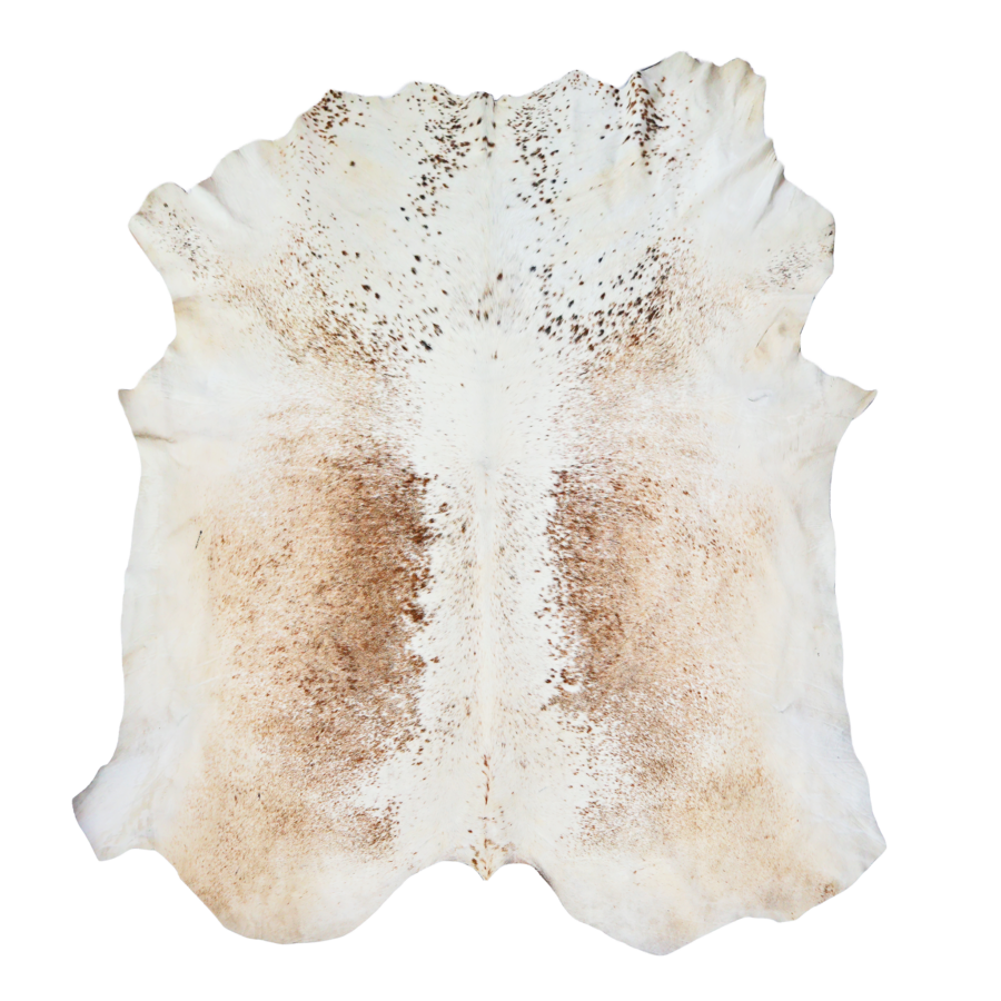 Huge, real cowhide rug with striking brown and cream Nguni markings, sustainably-sourced South Africa