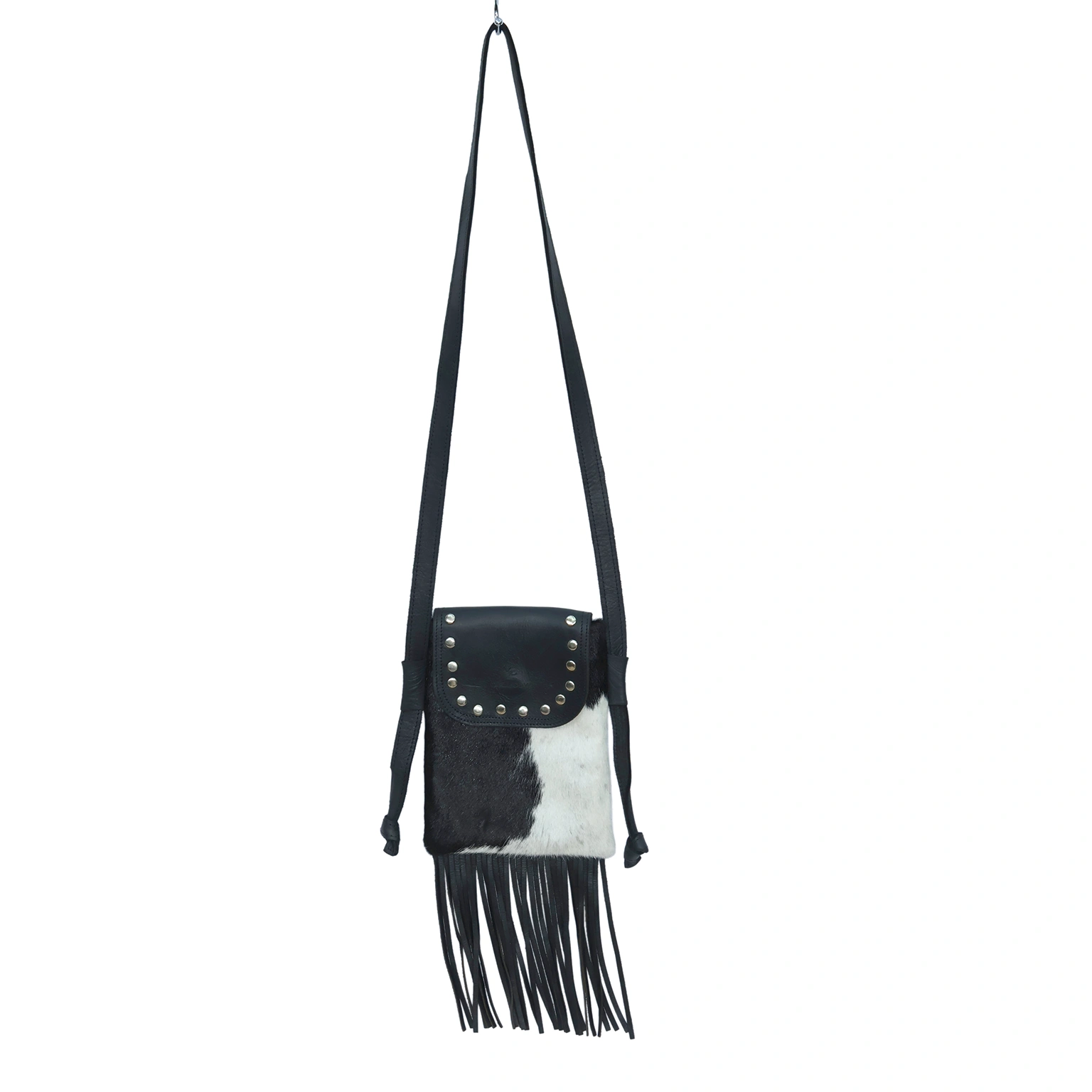 Cowhide Mini Bag with Fringe